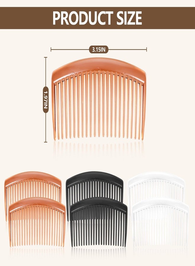 TIPTAP 6PCS 3.15IN Hair Side Comb with 3 Colors, Professional Barber Comb for Styling and Grooming, French Combs for Wedding, Dating and More - Image 2